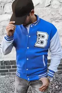 Herren Sweatshirt mit Reißverschluss Farbe Blau DSTREET BX5438