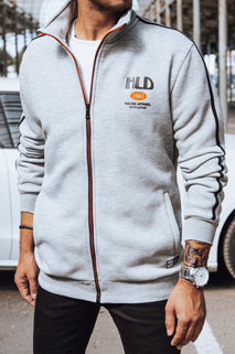 Herren Sweatshirt mit Reißverschluss Farbe Hellgrau DSTREET BX5616