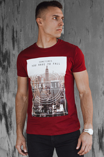 Herren-T-Shirt kastanienbraun Dstreet RX5558