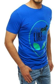 Herren T-shirt mit Aufdruck Blau Dstreet RX4156