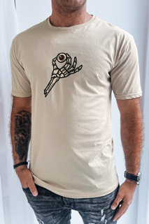 Herren T-shirt mit Aufdruck Farbe Hellbeige DSTREET RX5284