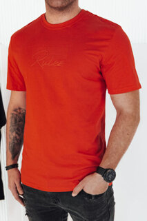 Herren T-shirt mit Aufdruck Farbe Orange DSTREET RX5411