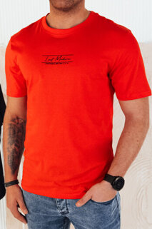 Herren T-shirt mit Aufdruck Farbe Orange DSTREET RX5473