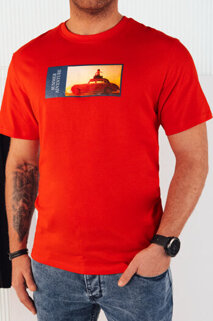 Herren T-shirt mit Aufdruck Farbe Orange DSTREET RX5486