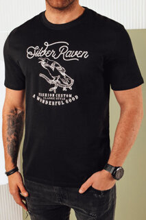 Herren T-shirt mit Aufdruck Farbe Schwarz DSTREET RX5363