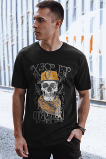 Herren T-shirt mit Aufdruck Farbe Schwarz DSTREET RX5617