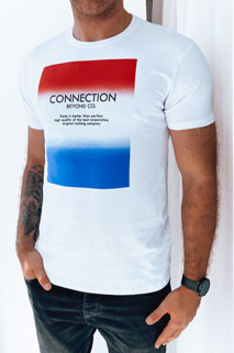 Herren T-shirt mit Aufdruck Farbe Weiß DSTREET RX5049