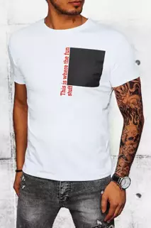 Herren T-shirt mit Aufdruck Farbe Weiß DSTREET RX5061