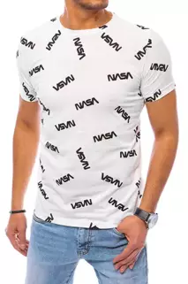 Herren T-shirt mit Aufdruck Farbe Weiß DSTREET RX5120