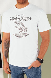 Herren T-shirt mit Aufdruck Farbe Weiß DSTREET RX5362