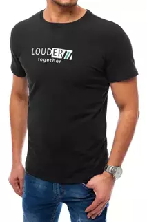 Herren T-shirt mit Aufdruck Schwarz Dstreet RX4732