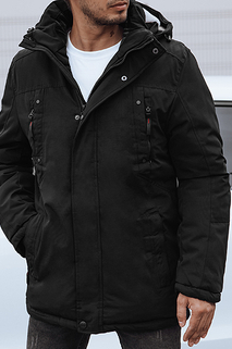 Herren Winterjacke mit Kapuze schwarz Dstreet TX4823