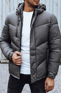 Herren Winterjacke mit abnehmbarer Kapuze grau Dstreet TX4834