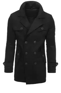Herren Zweireihiger Mantel Farbe Schwarz DSTREET CX0432