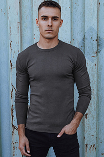 Klassischer Herren-Pullover dunkelgrau Dstreet WX2225