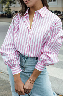 Koszula damska ROYCE różowo-biała Dstreet DY0439