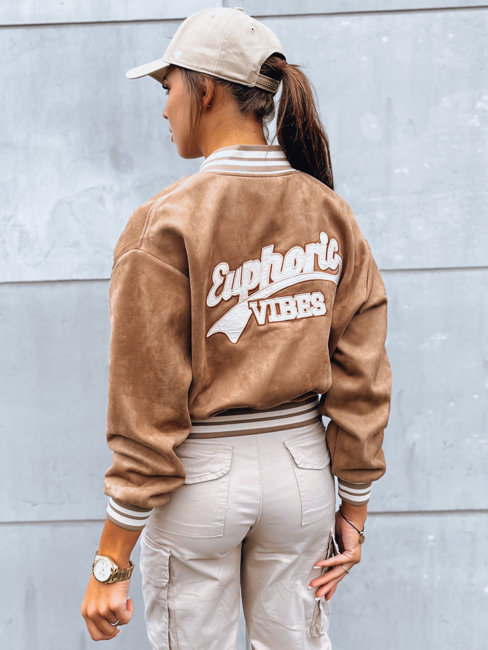 Baseball Jacke HITGIRL  Farbe Camel DSTREET TY3854