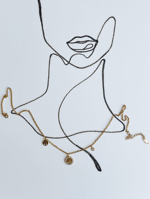 Damen Halskette PLAYA Farbe Gold DSTREET IY0076