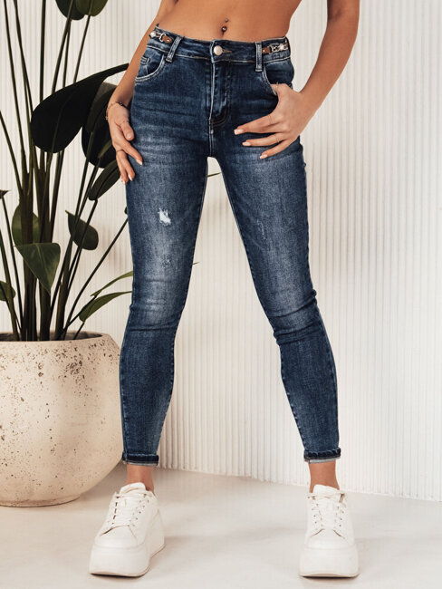 Damen Jeans mit hoher Taille BUSOT Farbe Blau DSTREET UY1907