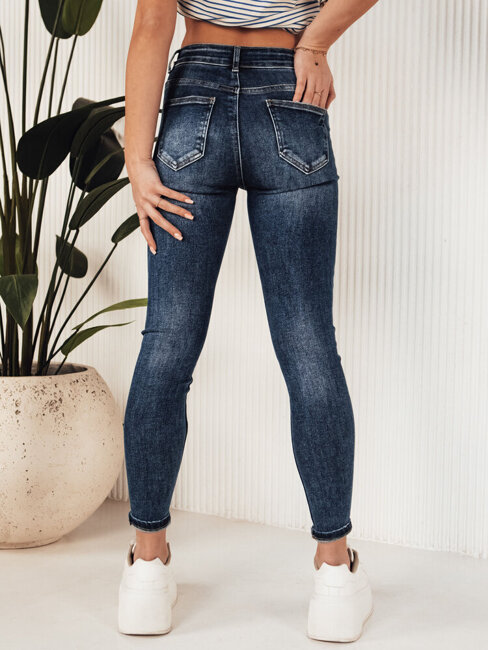 Damen Jeans mit hoher Taille BUSOT Farbe Blau DSTREET UY1907