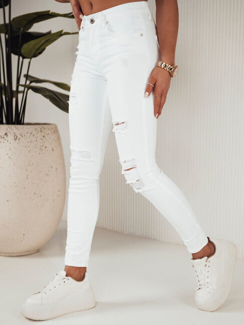 Damen Jeans mit hoher Taille MOLI Farbe Weiß DSTREET UY1871