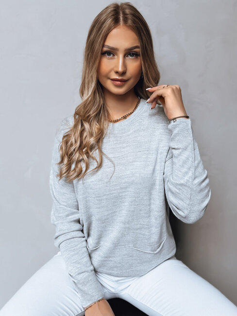 Damen Lange Pullover MOLLY Farbe Hellgrau DSTREET MY2153