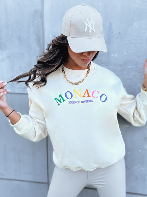 Damen Oversize Sweatshirt MONACO Farbe Creme DSTREET BY1232