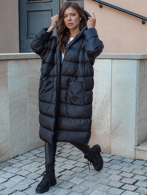 Damen Oversize Winterjacke mit Kapuze ANNIKA schwarz Dstreet TY4541