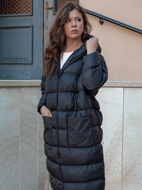 Damen Oversize Winterjacke mit Kapuze ANNIKA schwarz Dstreet TY4541