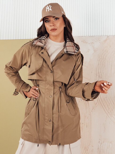 Damen Parka MOZA Farbe Dunkelbeige DSTREET TY4284