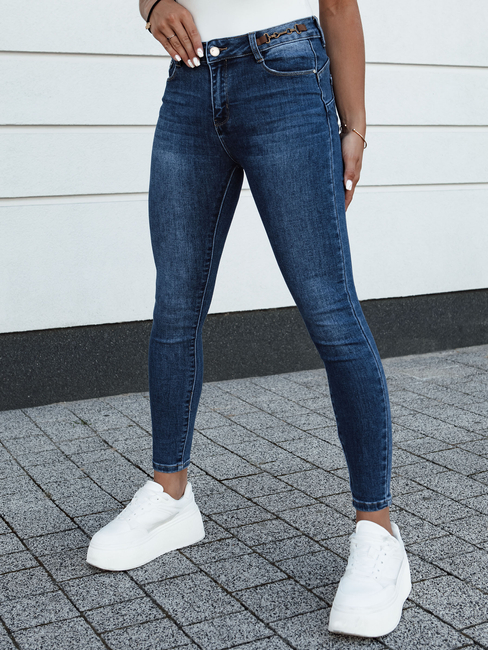 Damen Slim Fit Denim Hose ACORN dunkelblau Dstreet UY2155