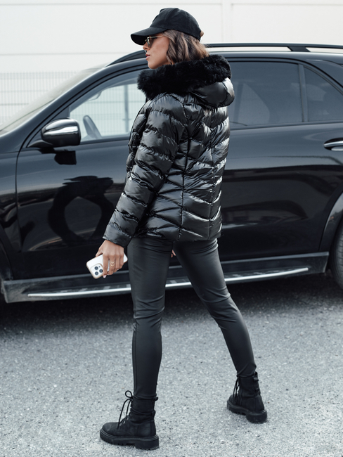 Damen Steppwinterjacke mit Kapuze MIRIAL schwarz Dstreet TY4574