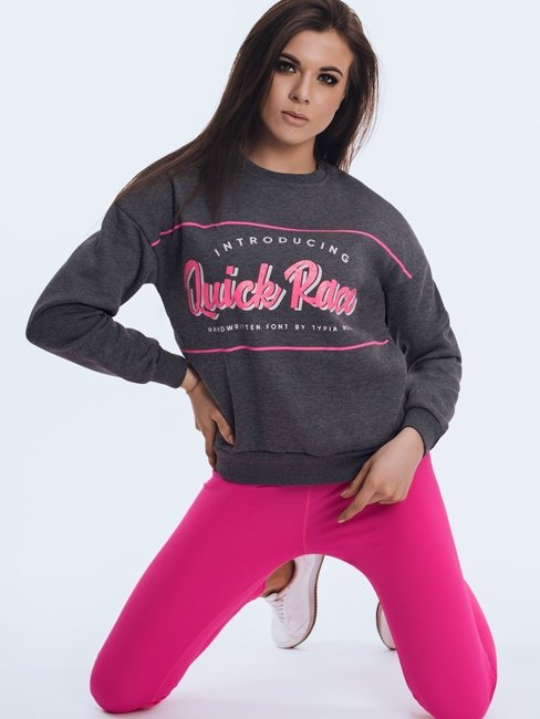 Damen Sweatshirt RACE Dunkelgrau Dstreet BY0826