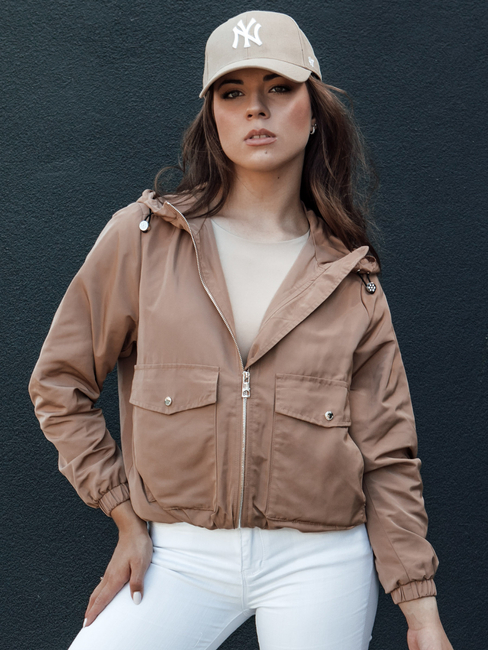 Damen Übergangsjacke mit Kapuze BELIJ camel Dstreet TY4472