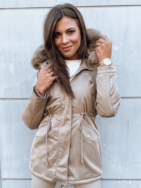 Damen Winter Parka Jacke GODDESS beige Dstreet TY3868