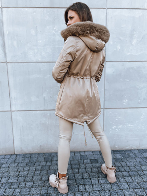 Damen Winter Parka Jacke GODDESS beige Dstreet TY3868