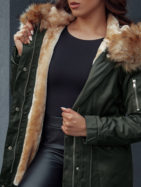 Damen Winter Parka Jacke mit Kapuze AVENA II grün Dstreet TY4512