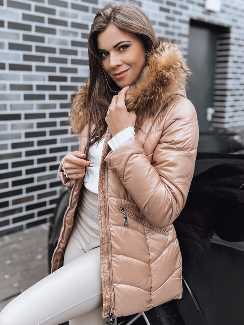 Damen Winterjacke EMBRACE Farbe Camel DSTREET TY3995