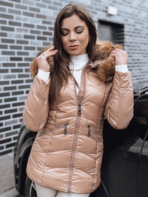 Damen Winterjacke EMBRACE Farbe Camel DSTREET TY3995