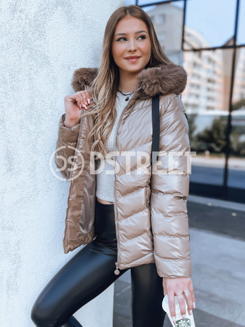 Damen Winterjacke MIRIAL Farbe Dunkelbeige DSTREET TY3771