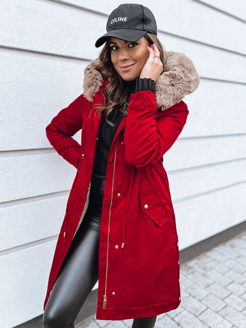 Damen Winterjacke NADER Farbe Rot DSTREET TY4032