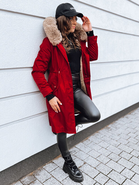 Damen Winterjacke NADER Farbe Rot DSTREET TY4032