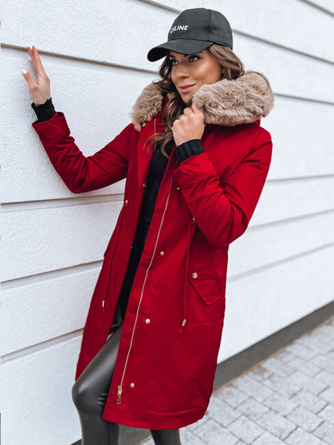 Damen Winterjacke NADER Farbe Rot DSTREET TY4032