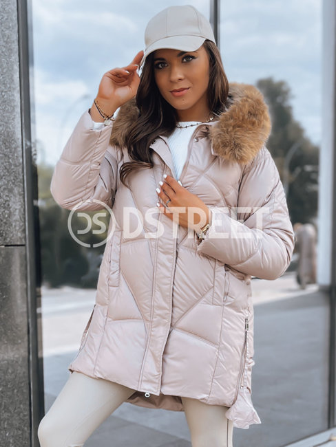 Damen Winterjacke SILVER Farbe Beige DSTREET TY3812