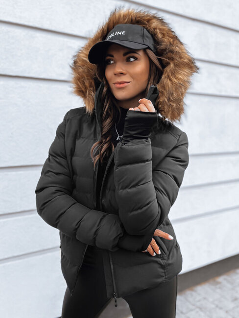 Damen Winterjacke VERSES Farbe Schwarz DSTREET TY4040