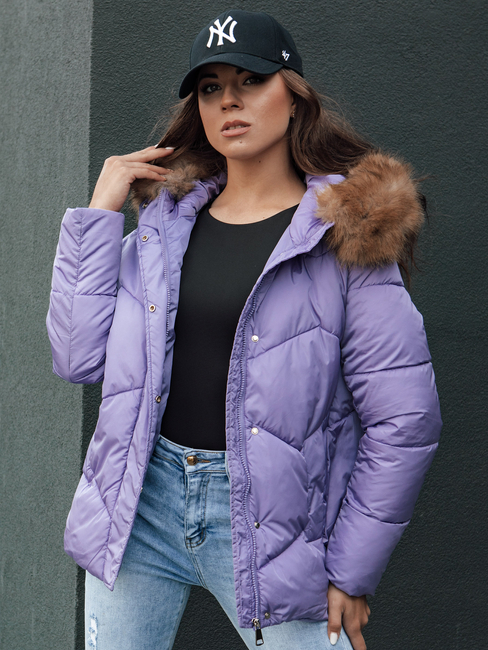 Damen Winterjacke mit Kapuze WAYWARD lila Dstreet TY4489