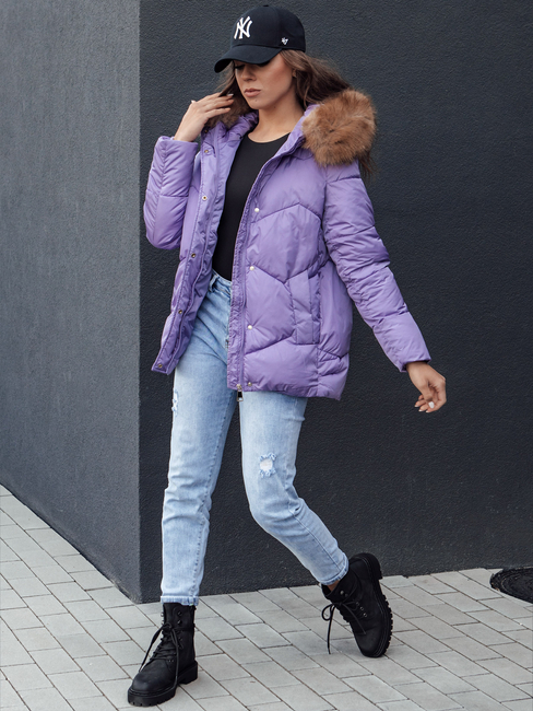 Damen Winterjacke mit Kapuze WAYWARD lila Dstreet TY4489