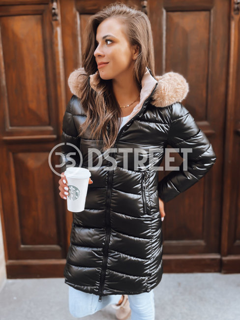 Damen Wintermantel SOPHIA SNUGGLE Farbe Schwarz DSTREET TY3701
