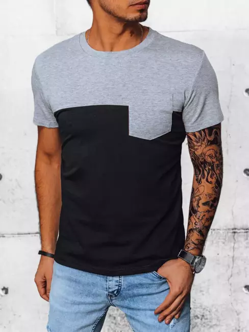 Herren Basic T-Shirt Farbe Hellgrau DSTREET RX5018