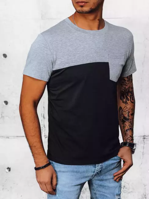 Herren Basic T-Shirt Farbe Hellgrau DSTREET RX5018